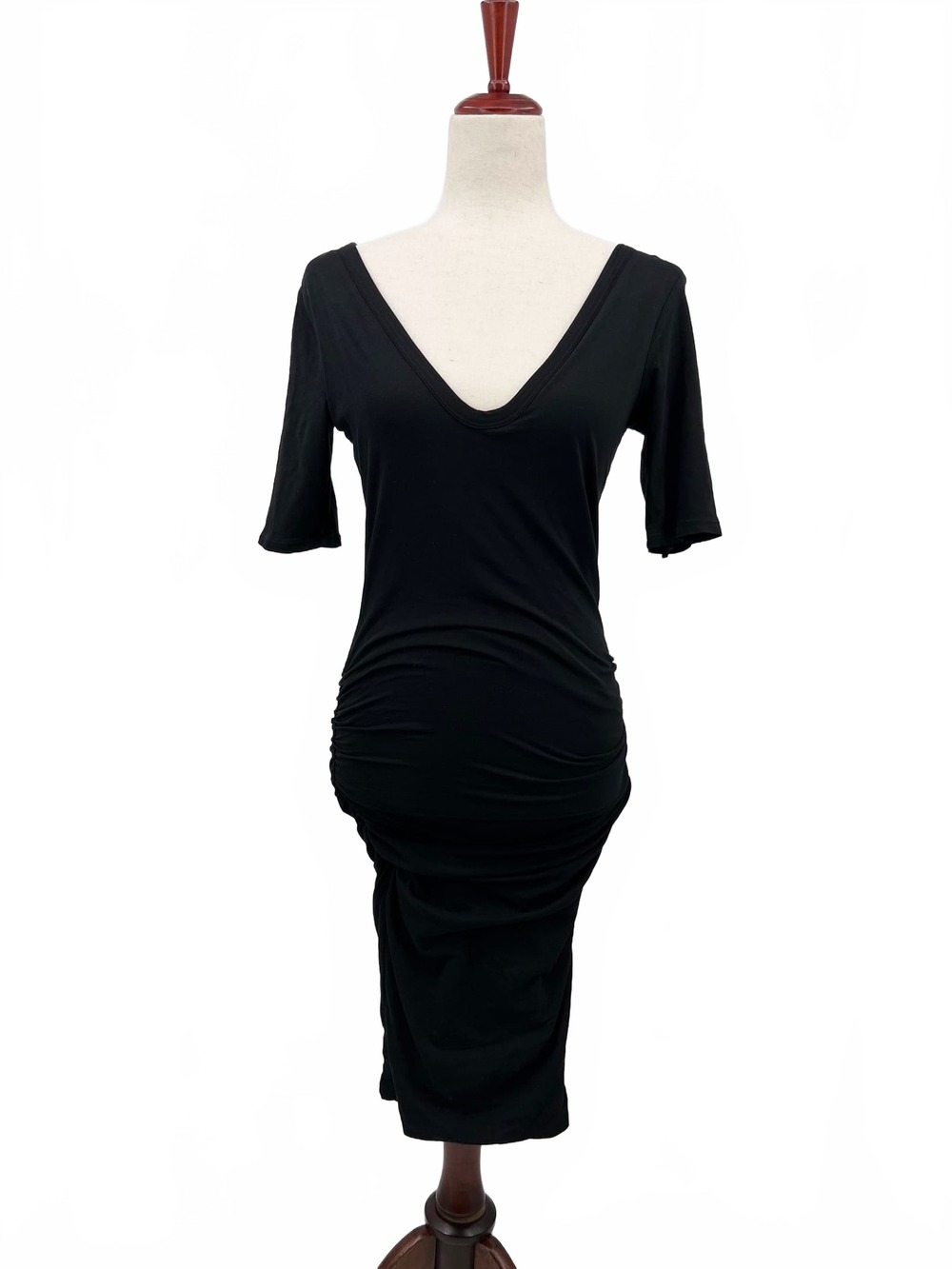 James Perse Black Long Sleeve Dress Midi | Womens 2
